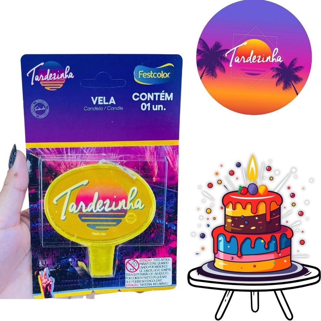 VELA TARDEZINHA VERAO FESTCOLOR (CHOCO)