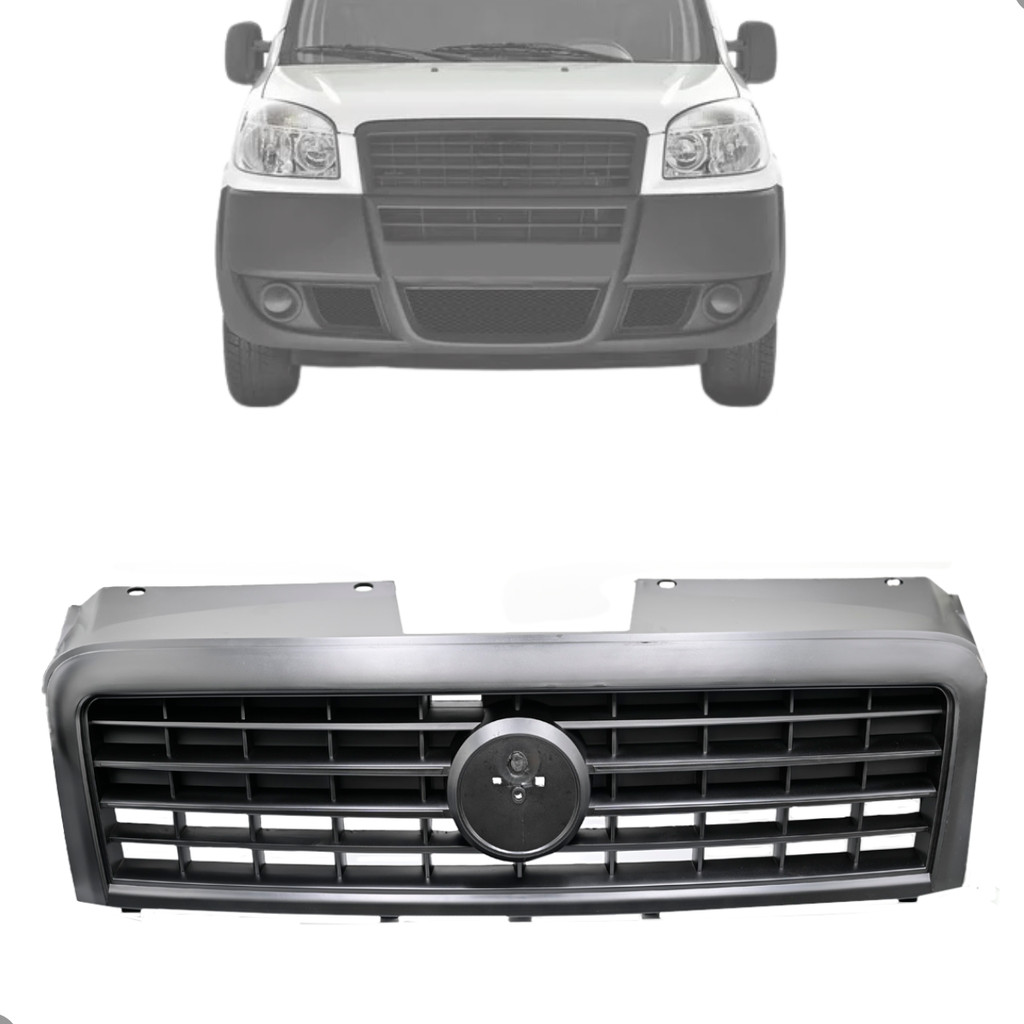 Grade Frontal Radiador Doblo 2010 2011 2012 2013 2014 2015 2016 2017 Preta