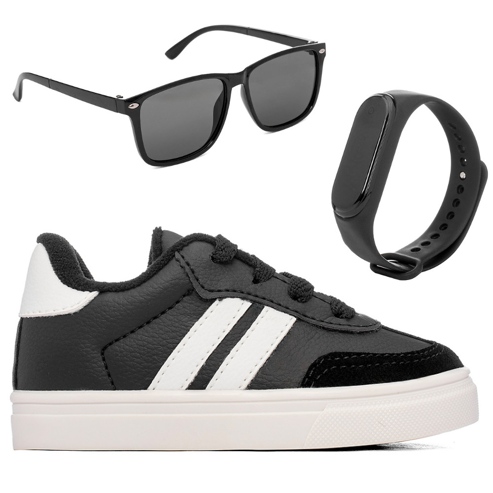 Tênis Masculino Infantil Funfy Conforto + Óculos E Relógio Conforto e Estilo em Oferta na Shopee