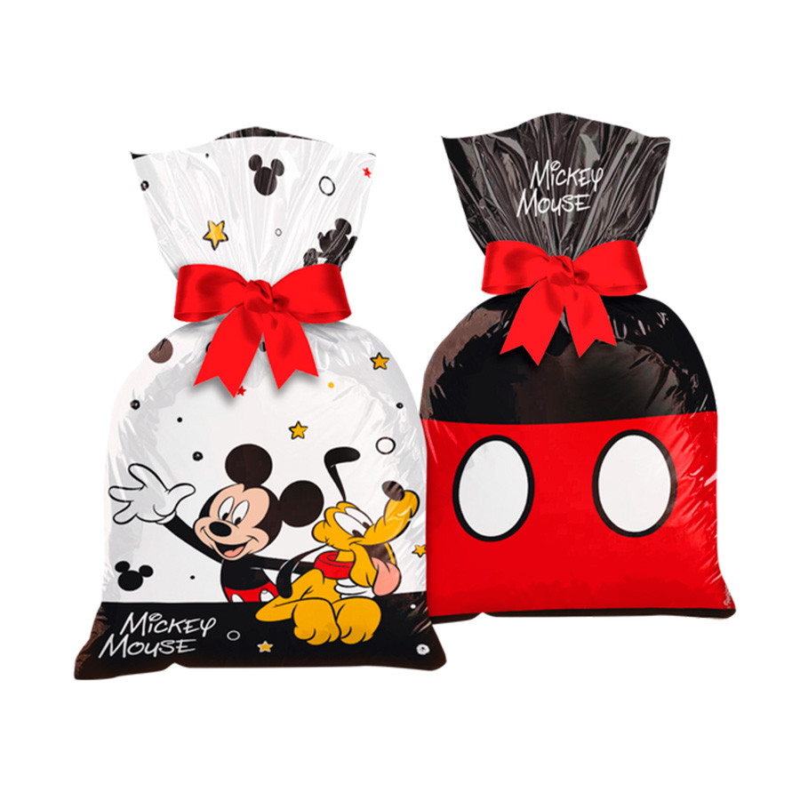 Sacola Plástica - Mickey Mouse - 8 unidades - Regina - Rizzo
