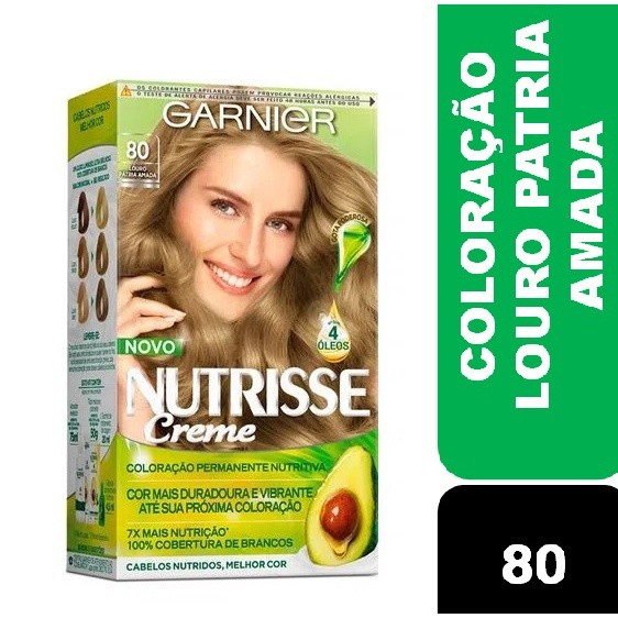 Coloração Nutrisse Garnier 80 Louro Patria Amada