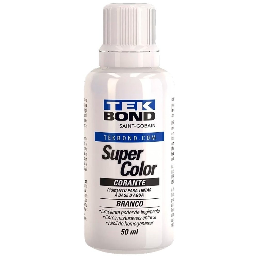 Corante Líquido Tekbond Branco 50ml - Embalagem com 12 Unidades em Oferta na Shopee
