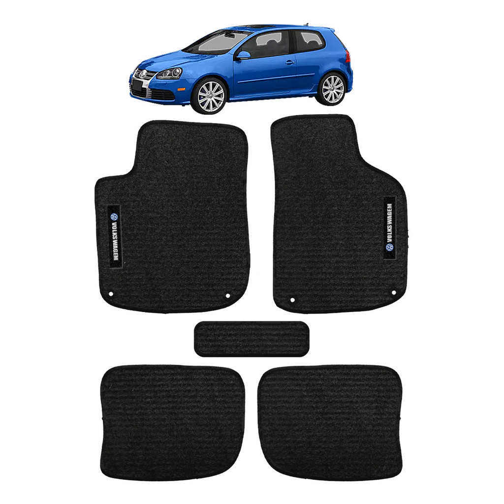 Kit de tapetes 5 peças específico Golf 2008 ... 2014 Carpete Preto