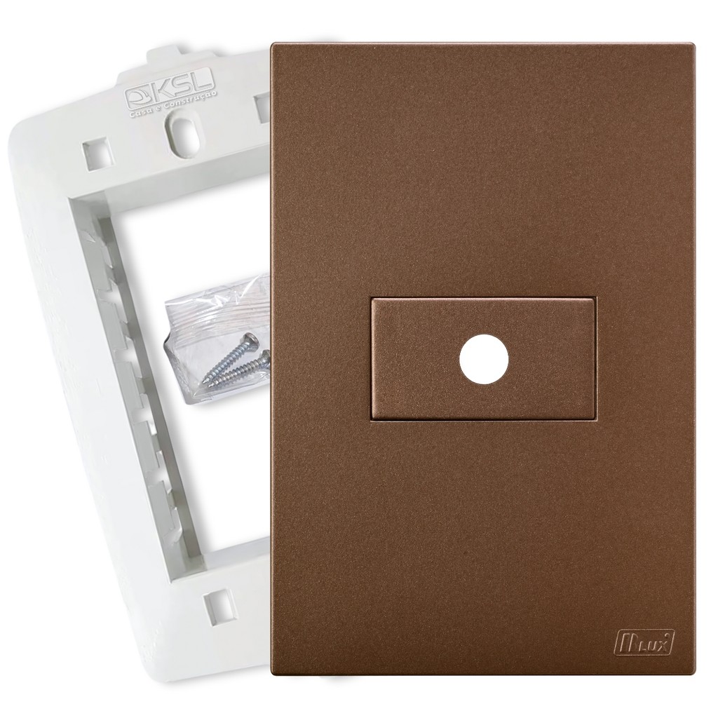 Espelho Com Furo Placa 4x2 Chuveiro Corten Fosco Recta Blux em Oferta na Shopee