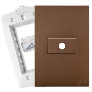 Espelho Com Furo Placa 4x2 Chuveiro Corten Fosco Recta Blux em Oferta na Shopee