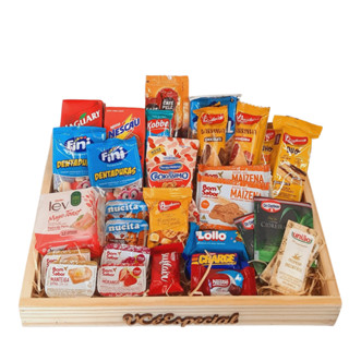 Cesta Café Da Manha Presente Aniversário Namorados 34 Itens em Oferta na Shopee