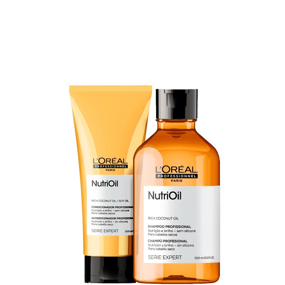 Kit L'Oréal Professionnel Serie Expert NutriOil Cabelos Ressecados (2 Produtos) em Oferta na Shopee