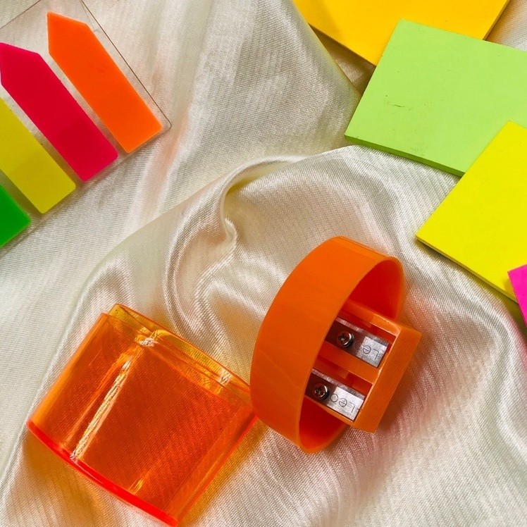 KIT 2 Apontador Apontadores Oval com Depósito Duplo Leo & Leo Multicolorido universal