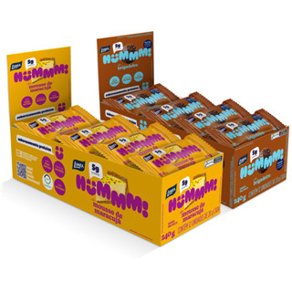 Kit 2 Displays Hummm! Snack Proteico Sabor Brigadeiro e Mousse de Maracujá Caixa com 12 unidades em Oferta na Shopee