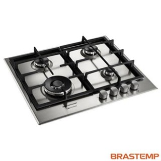 Cooktop 4 Bocas Brastemp Gourmand Inox com Duplachama e Trempe com Ferro Fundido - BDK60DR em Oferta na Shopee