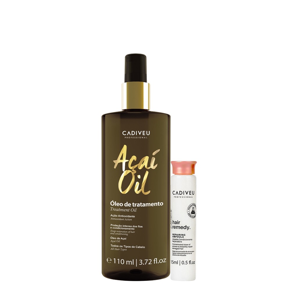 Kit Cadiveu Essentials Hair R$ 91,90Reparadora e Açaí Oil 110 (2 produtos) em Oferta na Shopee