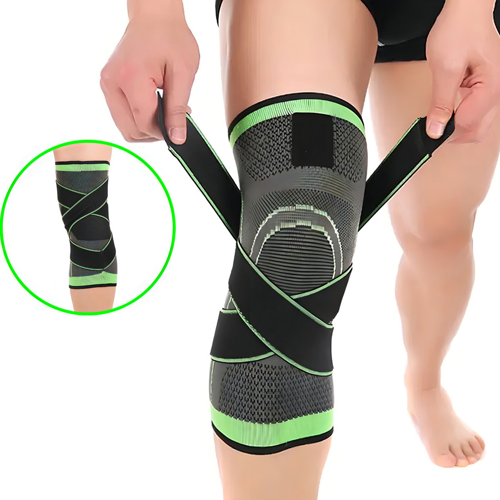 Joelheira De Compressão Ortopedica Ajustável Proteção Fitnes Okay