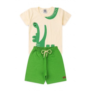 Conjunto Masculino Infantil Alligator em Oferta na Shopee