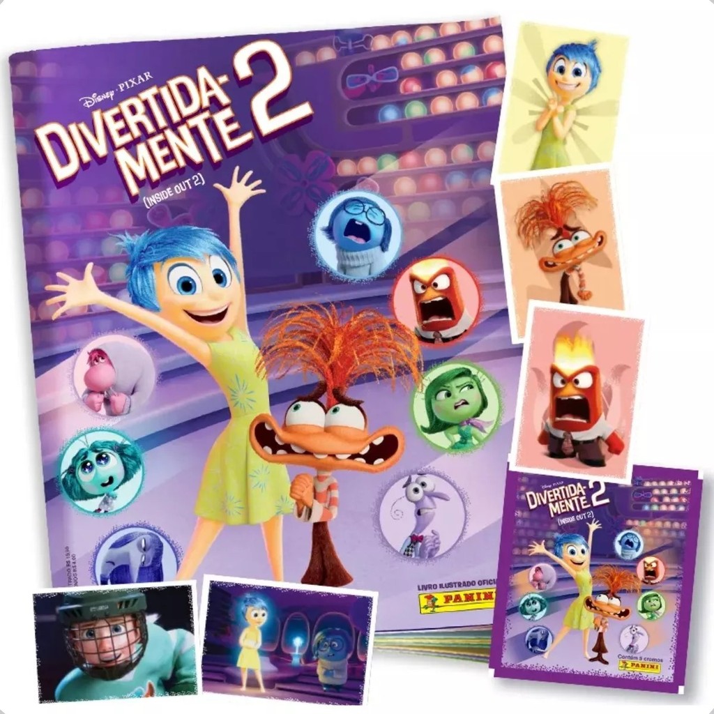 Detalhes do Álbum de Figurinhas Brochura Divertida Mente 2