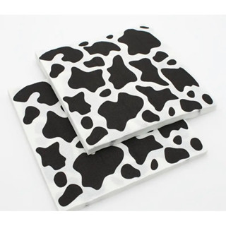 Kit 150 Guardanapo Vaquinha Papel Festa Fazendinha 20cmX22cm Guardanapo Manchas de Vaca Aniversário Fazenda Vaca Malhada em Oferta na Shopee