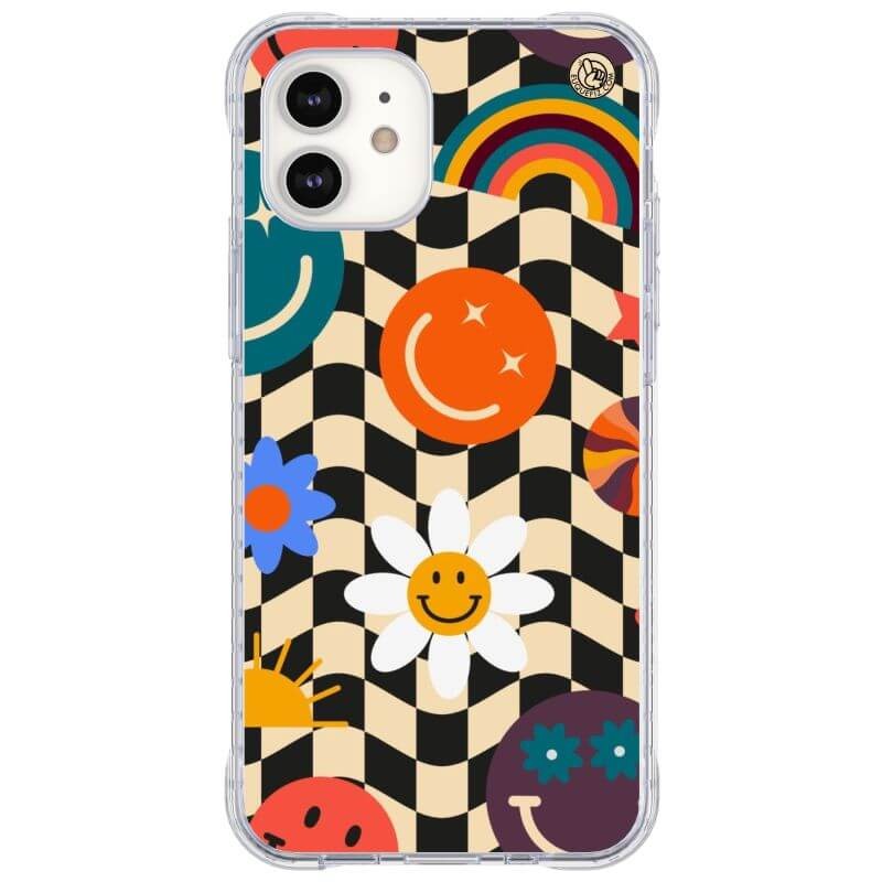 Capinha de Celular Smiles and Flowers Retro- Diversos Celulares
