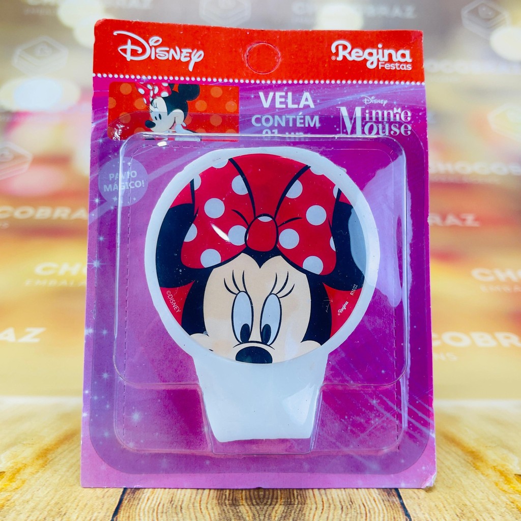 VELA  ANIVERSARIO FESTA MINNIE MOUSE REGINA em Oferta na Shopee