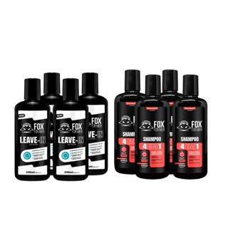 KIT 4 LEAVE IN + 4 SHAMPOO 4 EM 1 FOX FOR MEN PROMOÇÃO em Oferta na Shopee