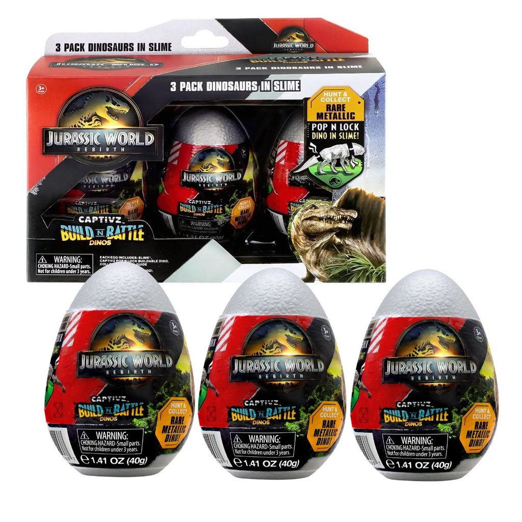 Pack 3 Ovos Jurassic World Captivz Rebirth - Fun em Oferta na Shopee