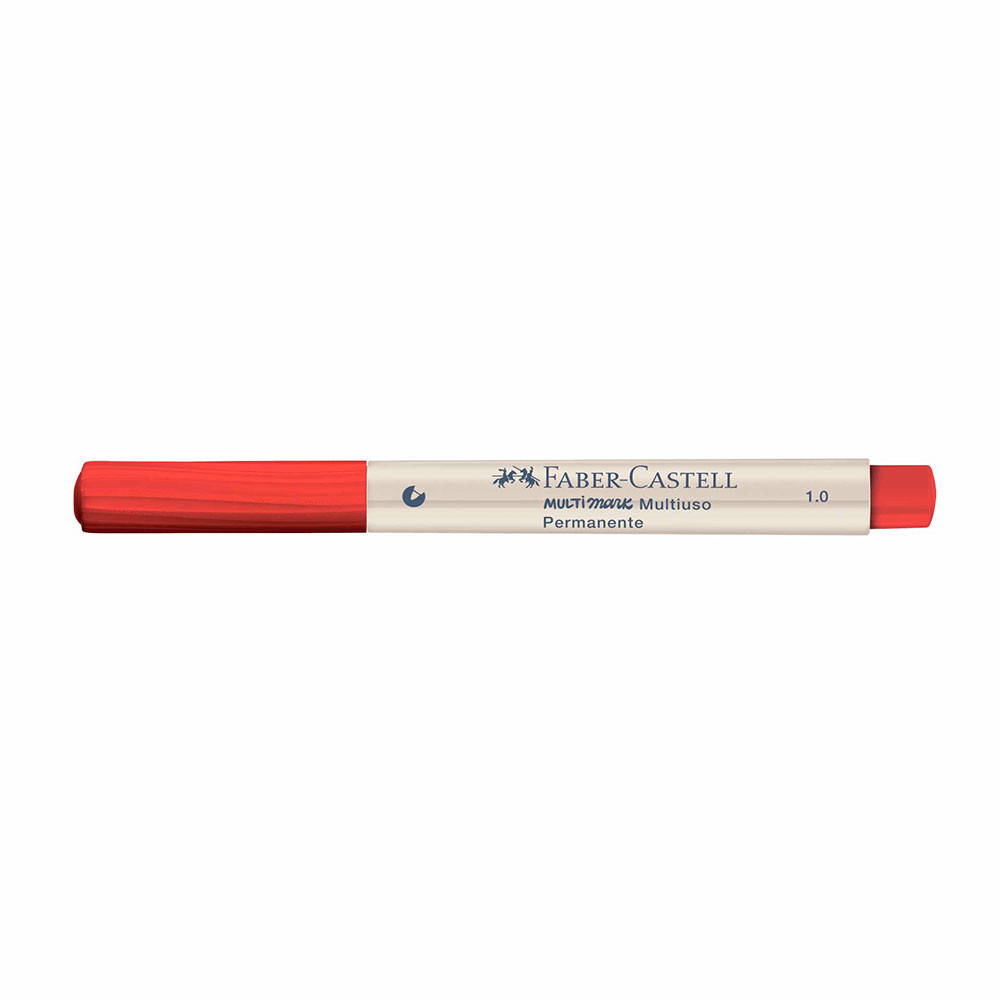 Pincel marcador multisuperfícies Multimark 1.0mm Vermelho MM/10VM703ZF Faber-Castell em Oferta na Shopee