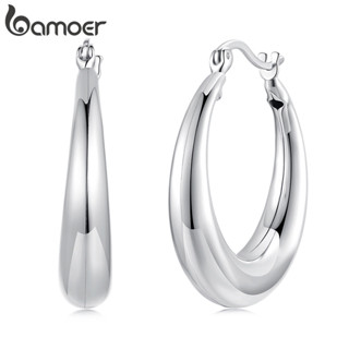 Brincos De Argola Com Design Original BAMOER , Joias Brilhantes De Simples , Presentes Para Mulheres YIE278-L em Oferta na Shopee