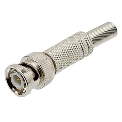 Conector BNC Macho com Mola e Parafuso