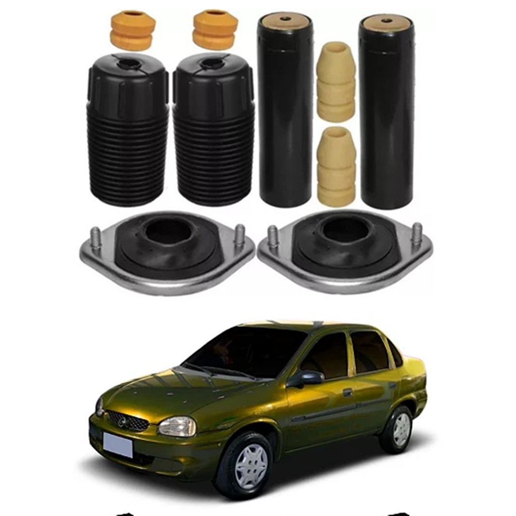 4 Kit Amortecedor Batente Coifa Coxim Corsa Wagon Super