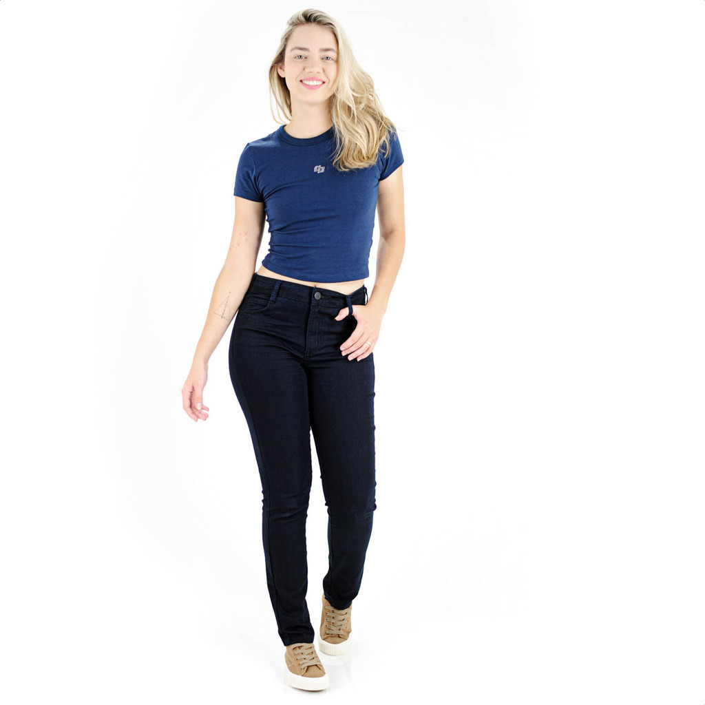 Calça Jeans Colcci Bia Reta Azul Indigo - Feminino