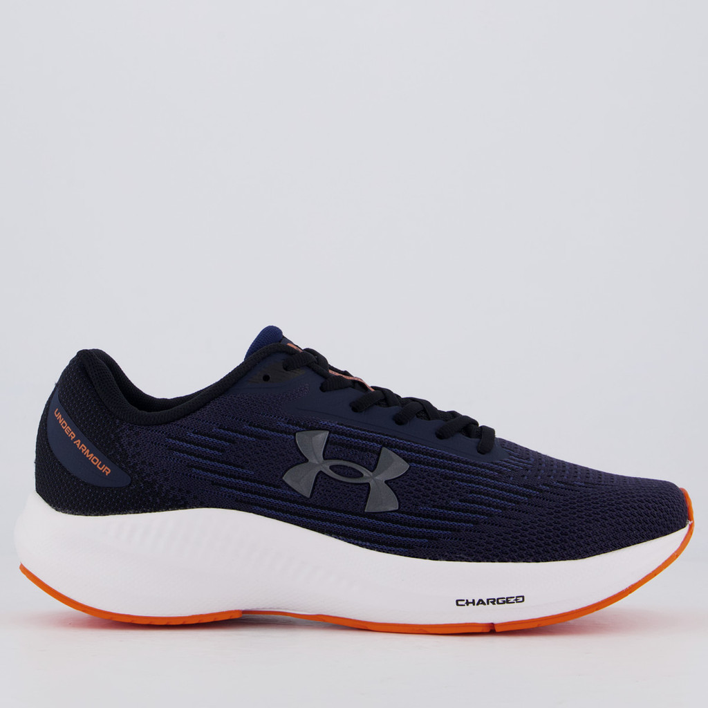 Tênis Under Armour Charged Starlight SE Marinho e Laranja em Oferta na Shopee