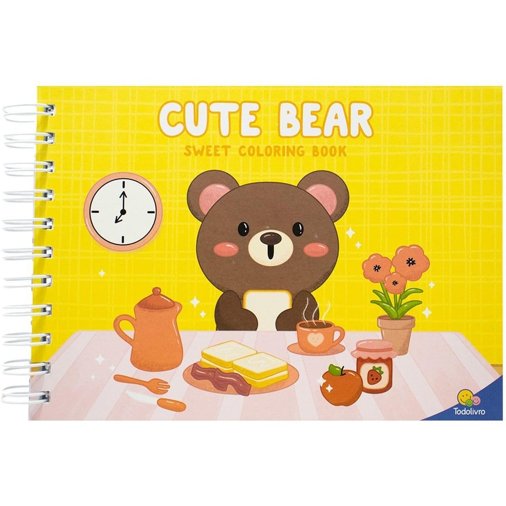 Sweet Coloring Book | Cute Bear  | Livro de colorir | Capa Dura