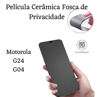 Kit Película Cerâmica Fosca Privacidade Para Motorola Moto G24 / G04 em Oferta na Shopee