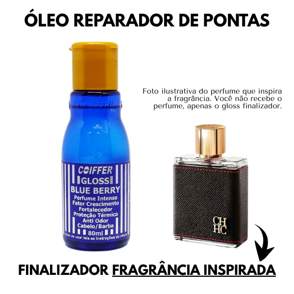 Gloss Capilar Blue Berry Coiffer 80ml Perfume intenso, crescimento,Hidratação  Cabelo e Barba