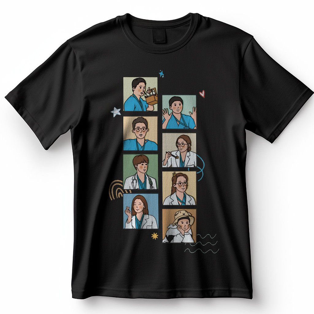 Camiseta Hospital Playlist Ilustrações Individuais Blusa Camisa 100% Algodão