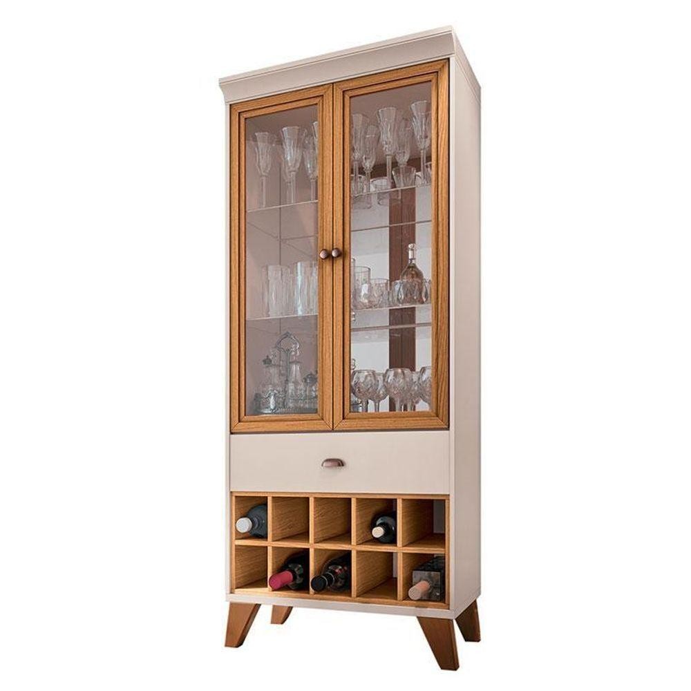 Cristaleira ópera Off White Cinamomo – Hb Móveis em Oferta na Shopee