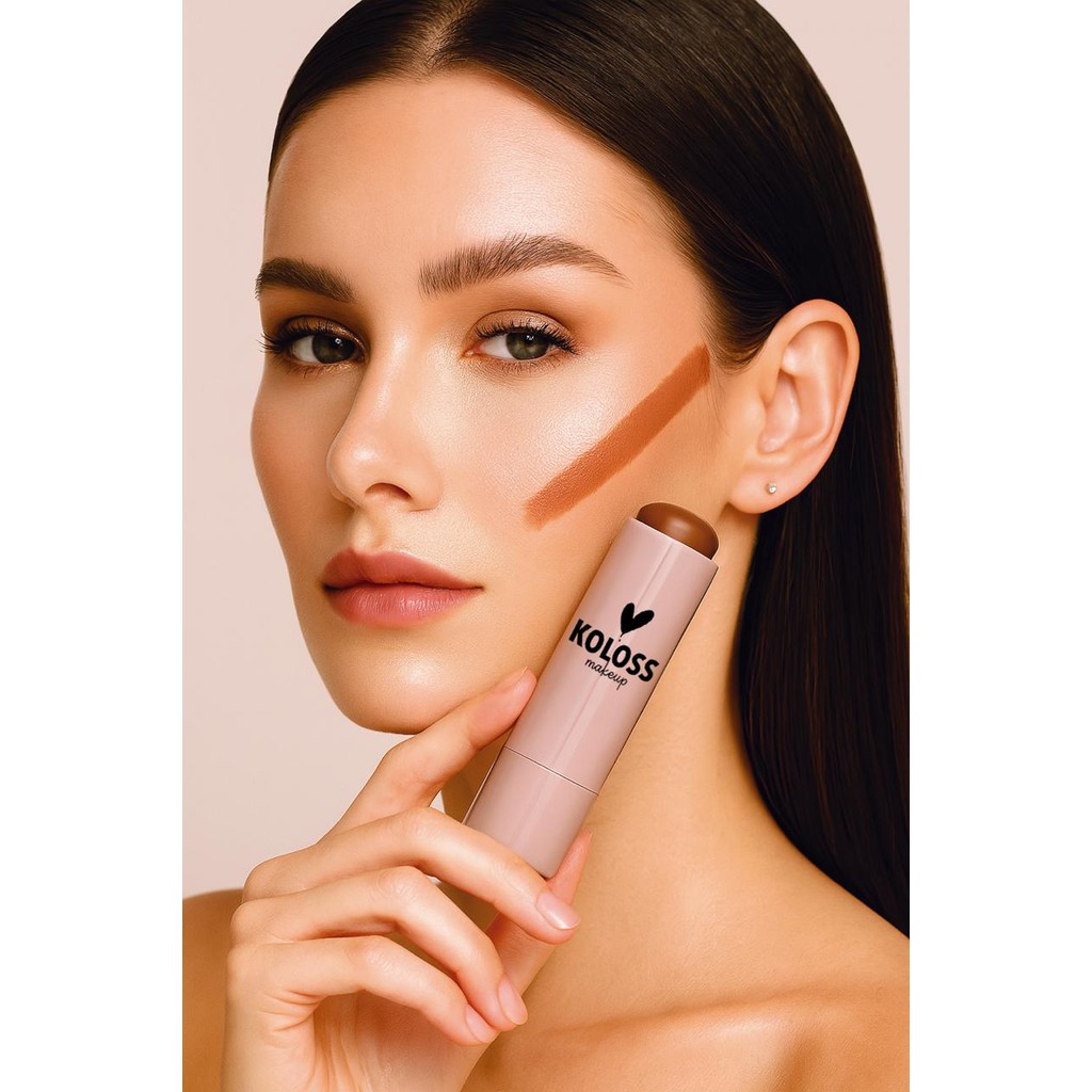 CONTORNO FACIAL KOLOSS MAKE UP - ACABAMENTO MATTE ALTA PIGMENTAÇÃO ESFUMADO FÁCIL