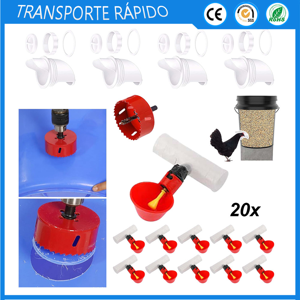 Comedouro automático para aves domésticas Comedouro automático para galinhas, patos e gansos