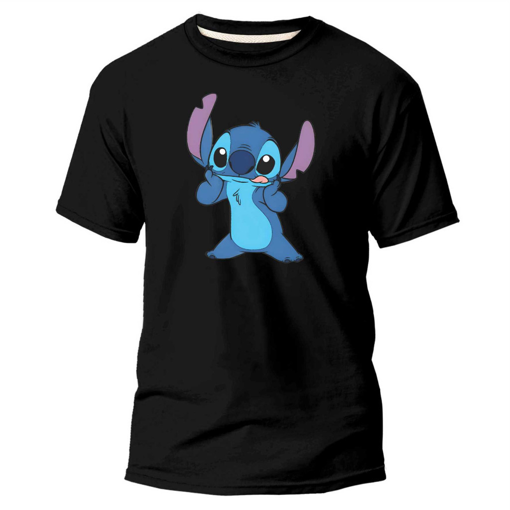 Camiseta Feminina do Stitch Camisa Básica Confortável Desenho Blusinha Moda Feminino Casual