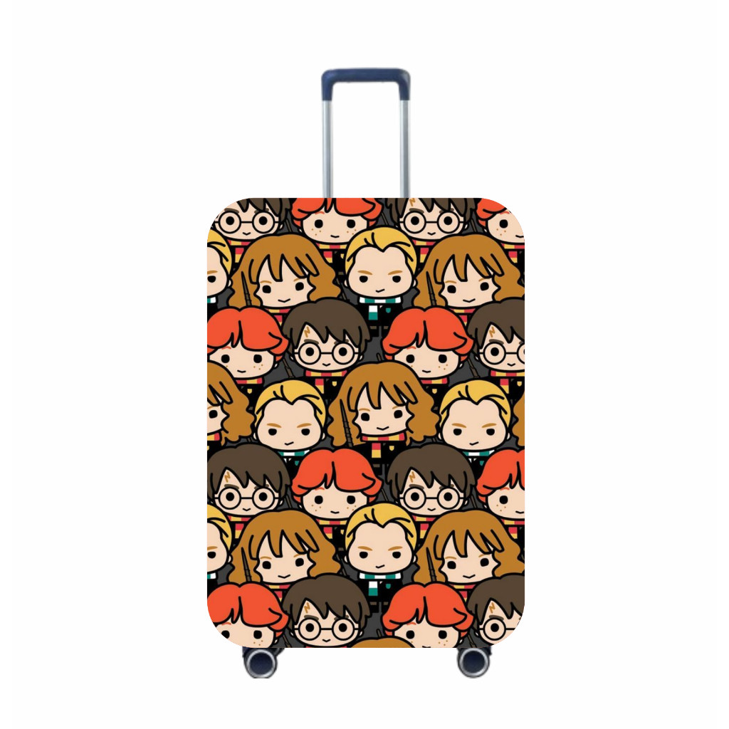 Capa de Mala Personalizada para mala P M G com diversos personagens e temas harry potter