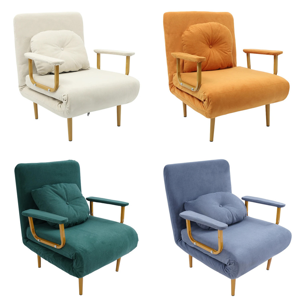 [NEW] Cadeira Sofá Cama Preguiçosa, Sofá de Quarto Sofá Cama Dobrável Pode Deitar e Sentar em um Único Sofá Cadeira de D