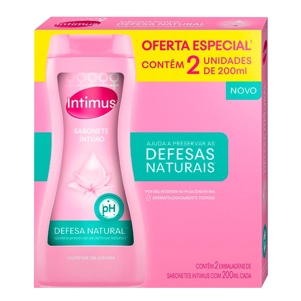 Sabonete Líquido Intimus Defesa Natural 2 Unidades 200ml cada - Health