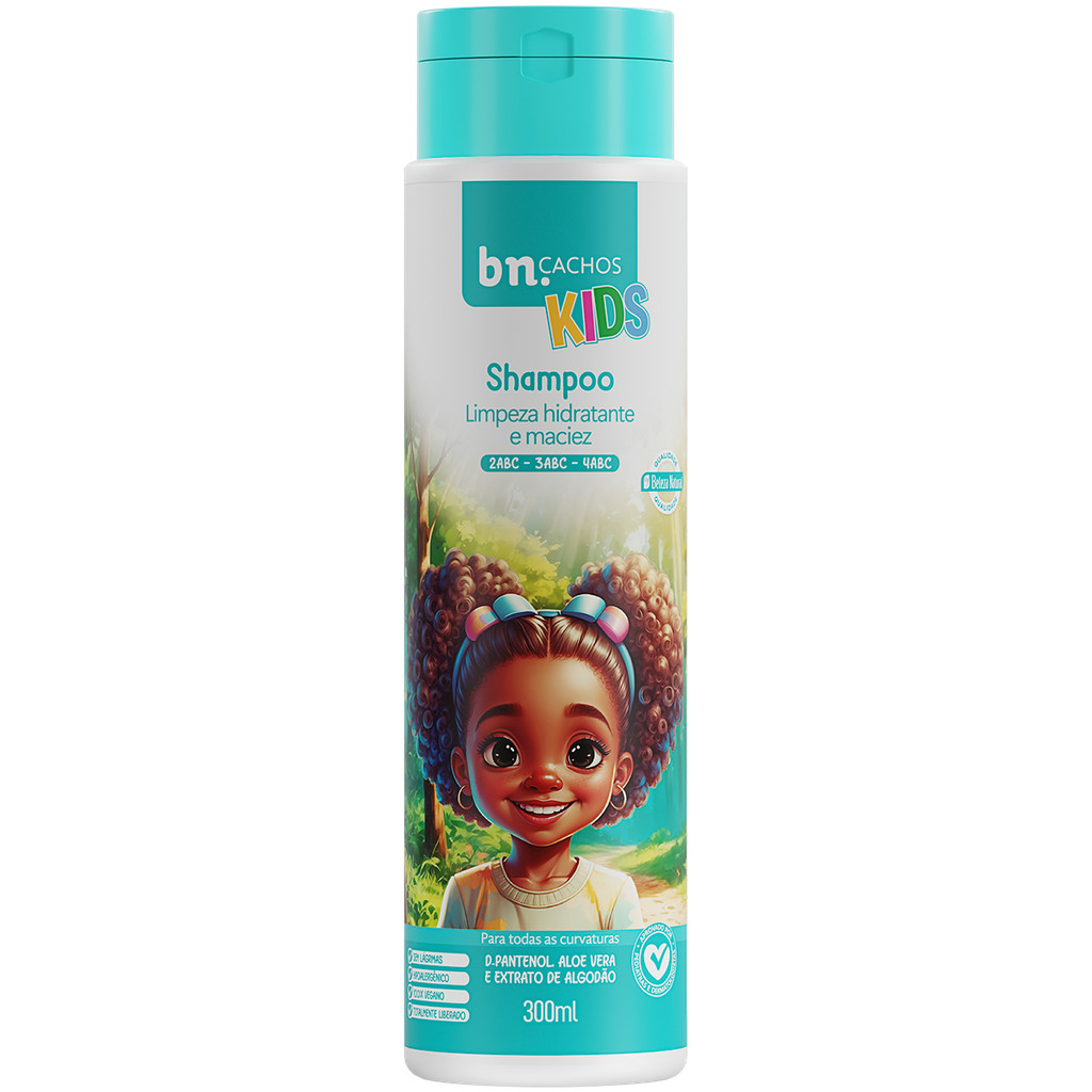 Shampoo Beleza Natural Linha Cachos Kids 300ml bn.Cachos em Oferta na Shopee