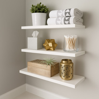 Kit 3 Prateleiras 30cm MDF Luxo Nichos Sala Cozinha Quarto Banheiro Com Kit De Instalação envio imediato em Oferta na Shopee