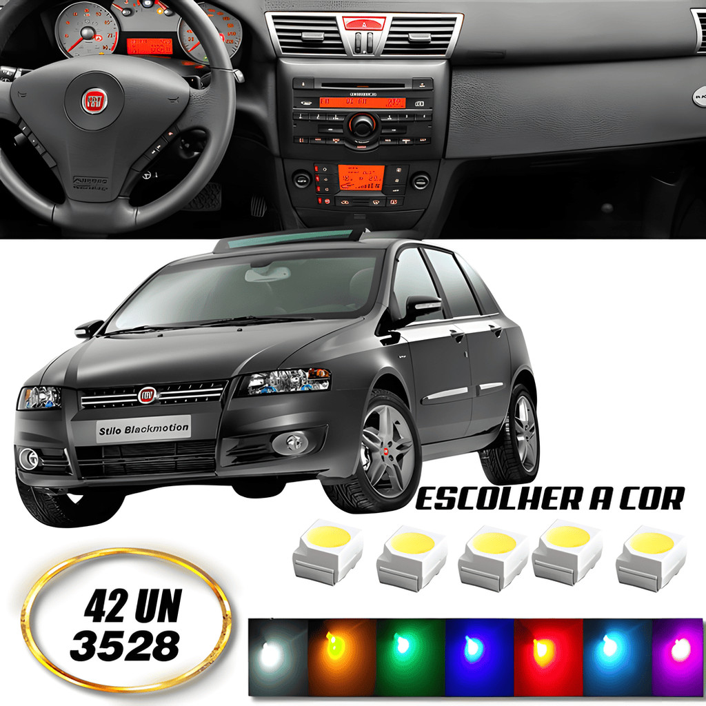Lâmpada Painel Central Digital Fiat Stilo 42 Peças