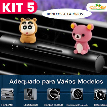 Purificador de Ar e Aromaterapia para Ar-Condicionado Automotivo Kit de Eliminação de Odores e Aromatização