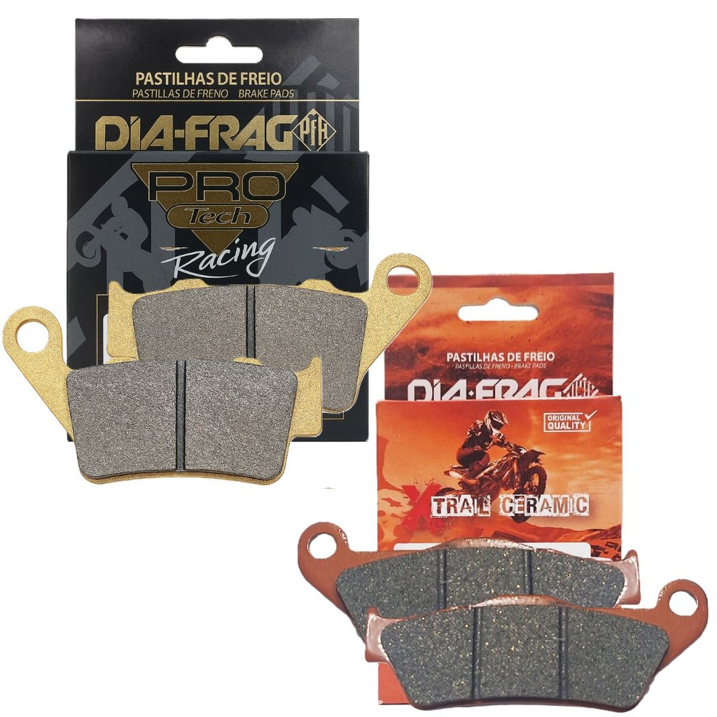 Kit Pastilhas de Freio P/ Royal Enfield Hunter 350 / Meteor 350 / Himalayan 411 Diafrag em Oferta na Shopee