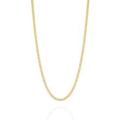Cordão Rommanel Masculino Fio Grumet Banhado 530295 Cor Dourado