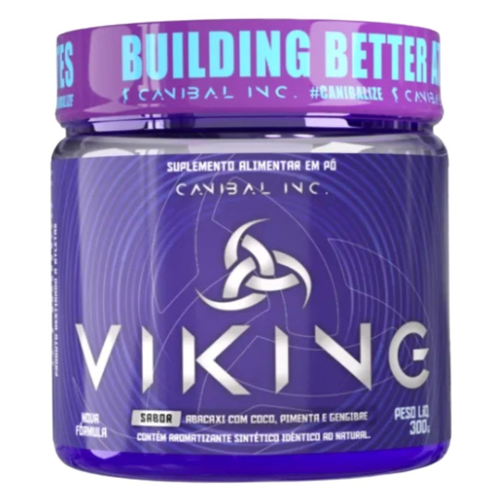 Pre Treino Viking de Abacaxi com Coco C/300g - Canibal em Oferta na Shopee