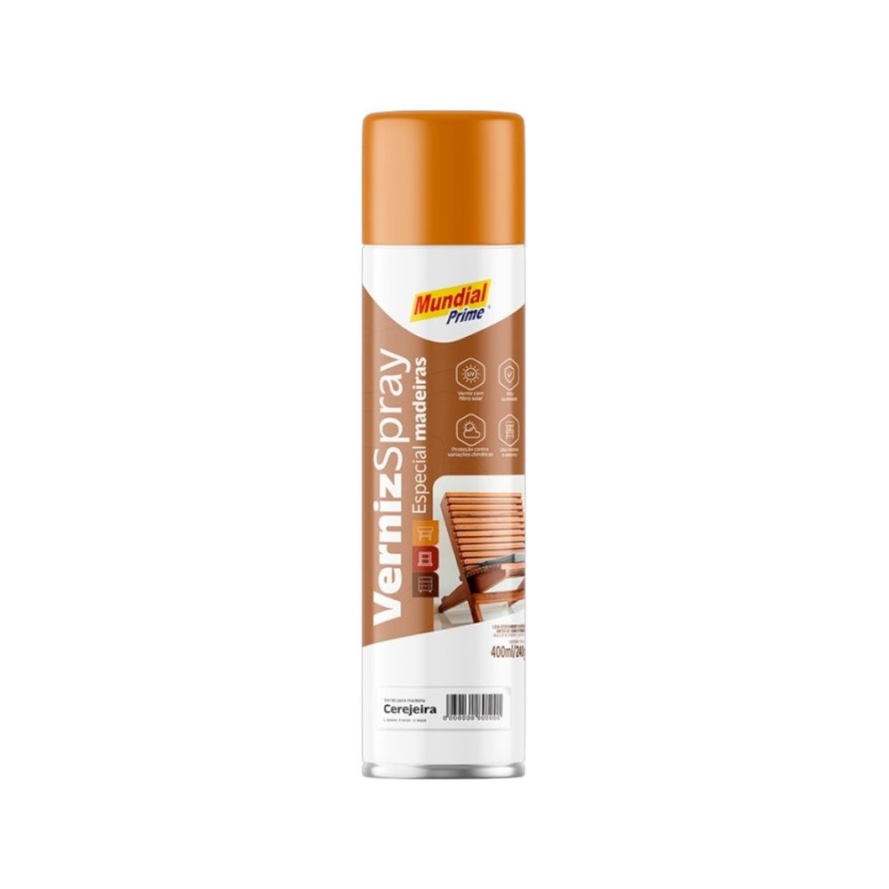 Tinta Spray 400ml Verniz De Madeira Cerejeira