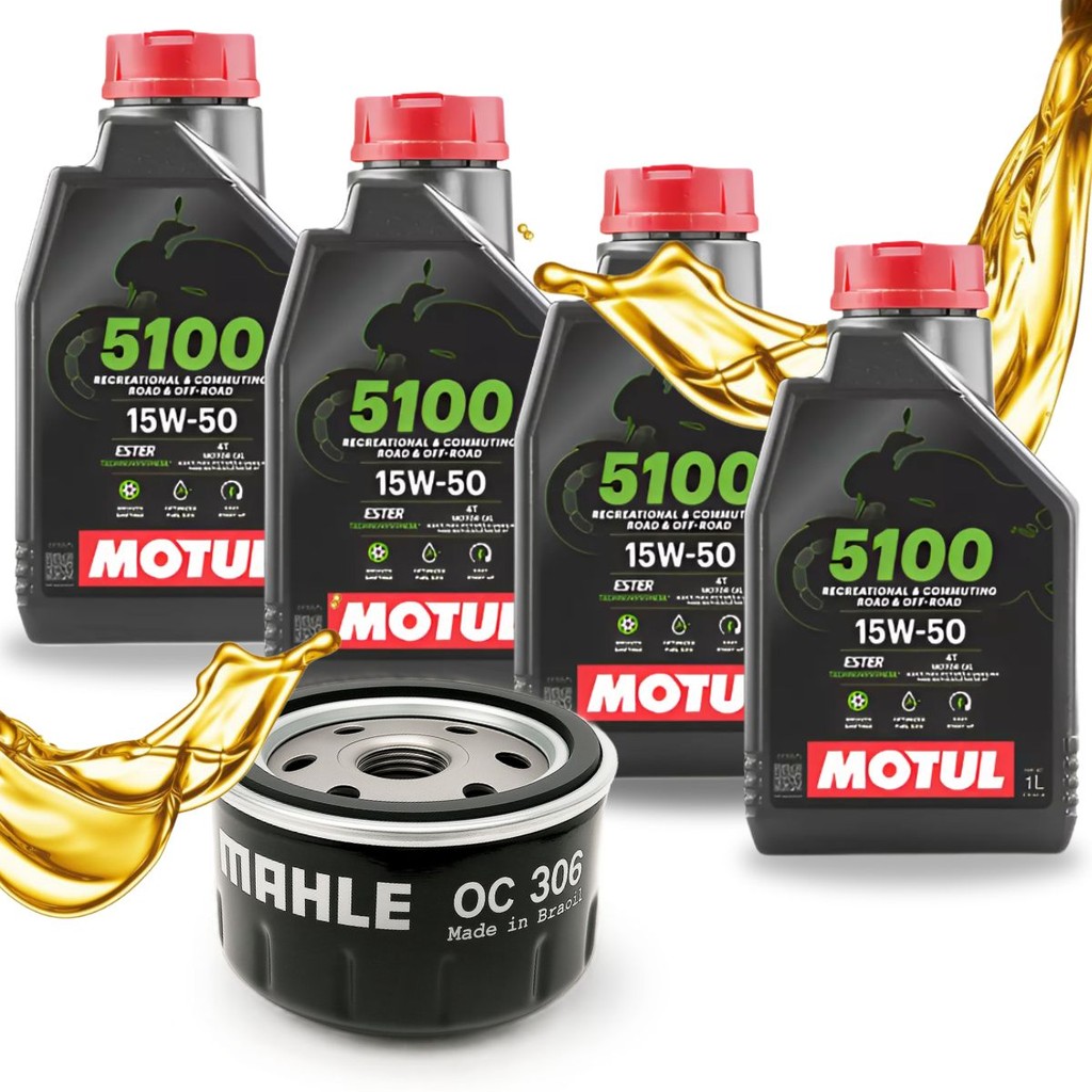 Troca de Óleo R1250 Gs / R1200 Gs Motul 5100 15w50 + Filtro