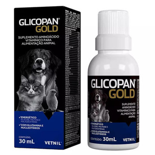 Suplemento Glicopan Gold para Cães e Gatos Vetnil 30ml em Oferta na Shopee